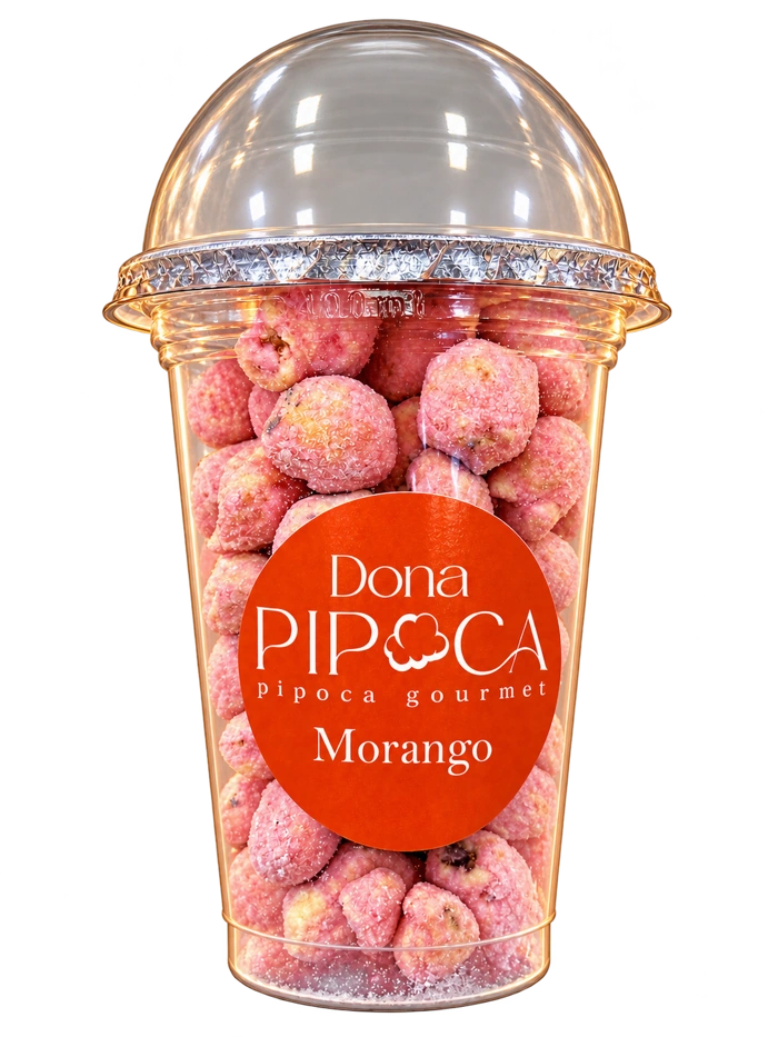 Copo Dona Pipoca de Morango
