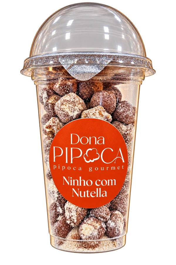 Copo Dona Pipoca de Ninho com Nutella